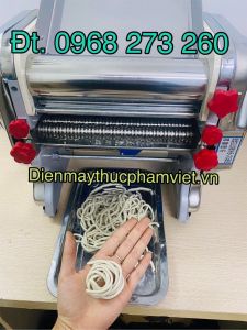 Máy cán bột mì làm sợi bánh canh mì quảng chạy điện Fkm240
