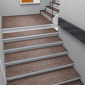 Non Slip Stair Step Mat Thick Waterproof Anti Slip Rubber Wear Resistant Grey Simple Stair Tread Rug Floor Carpet