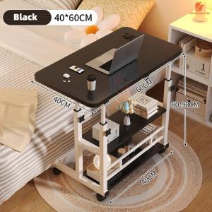 SG Stock Adjustable Laptop Desk with Rolling Bedroom lazy computer desk lift bedside table Adjustable Home Bedroom Bedhead Simple Study Desk