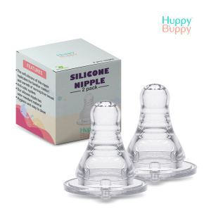 Huppy Buppy Standard Neck Soft Silicone Nipple Teats 2 Pieces