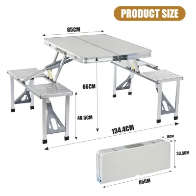 Outdoor Folding Table And Chairs One-Piece Folding Table And Chairs 1 Table And 4 Chair