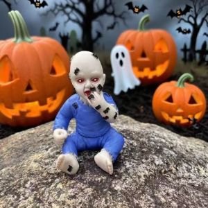 GIORGIONE Resin Haunted House Ghost Baby Decor Decorative Spooky Halloween Ghost Baby Statue Party Atmosphere Setting Scary Ghost Baby Doll Figurine Holiday