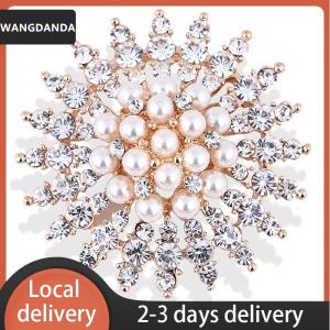 [COD] WANGDANDA Ship within 24 hours Rhinestone Flower Brooches  Classic Brooch Pins Women Jewelry Accessories