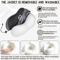 Coslife Portable Travel Neck Pillow for Airplane 100% Pure Memory Foam Travel Pillow for Flight Headrest Sleep. 