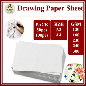 Premium White Drawing Paper Sheet A4 A3 120 160 230 300 400gsm Thick Art Craft Paper For Sketching Painting Writing Printing 25 50 100 200pcs Watercolor Sketchbook Bristol Board Illustration Cardstock Scrapbooking Material Creative Stationery Supply