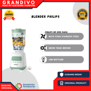 Blender Philips HR 2222 Kaca Garansi Resmi - Grandivo
