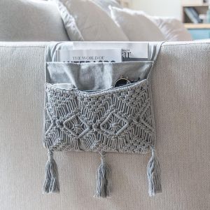 DVFDA Space Saver Sofa Armrest Organizer Pouch Bohemian Style Non-Slip Sofa Cover Side Pockets Easy Install Easy To Storage Sofa Hanging Storage Bag Remote Control