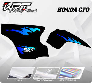 Striping C70-Stiker Decal C70 Pitung Simpel Retro (SUDAH TERPOTONG RAPI)