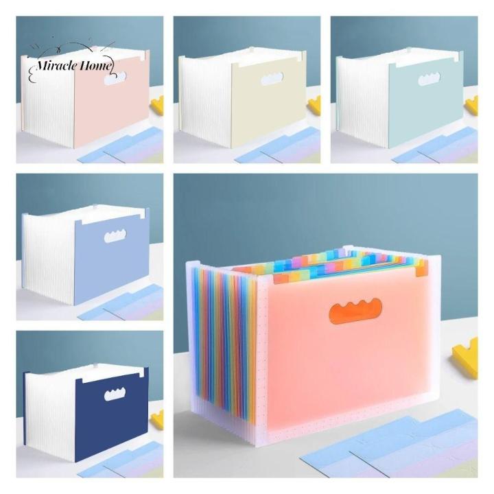 MIRACLE HOME STORE Multi-layer 25 Pockets File Folder Portable ...