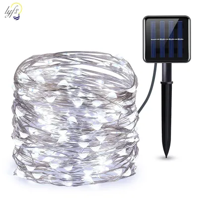 Outdoor solar string lights 32M 300LED 22m 200LED 12m 100LED fairy lights 8-mode decorative solar copper wire light string xmas lights waterproof solar solar christmas lights outdoorRamadan Garden lamp wedding parties Birthday