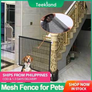 Teekland Mesh Fence for Kids or Pets Pet Magic Gate for The House Portable Baby Puppy Safety Fence Guard for Stairs and Doorways  Easy Install Anywhere