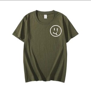 Baju kaos pria lengan pendek atasan pria baju kaos laki laki dewasa polos atasan pria oblong Smiley