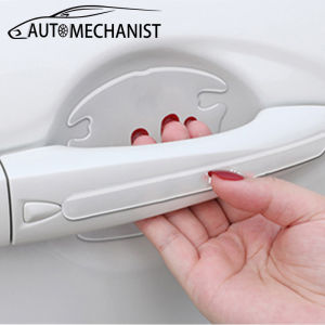 4pcs Car Door Bowl Protectiive Film Universal Anti Scratch Car Sticker Waterproof Handle Protector Strip