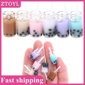 ZTOYL💝 3Pcs 1:12 Dollhouse miniature milk tea cups mini toys doll house decoration