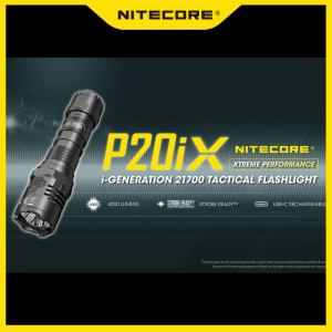 NITECORE P20iX Flashlight USB-C Rechargeable Super Bright 4000 lumens Utilizes 4 x CREE XP-L2 V6 LED With 5000mAh NL2150HPi Battery Troch Light