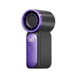 Portable High Speed Mini Handheld Fan 100 Adjustable Settings USB Rechargeable Desk Fan Ultra-quiet LED Display Small Fan for Travel Makeup Eyelash Beach Women Girls