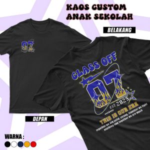 Kaos Custom Premium Kaos Angkatan Anak Sekolah Bisa Request Nama dan Kelas - Bahan Cotton Combed