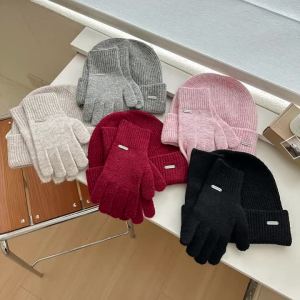 Knit Neck Scarf Gloves Caps Three Piece Set For Women&Men Winter Thicken Warm Beanies Hats Outdoor Coldproof Hat scarf Set