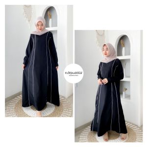 AGHNIA MAXY - FLOTTILICIOUS / Abaya Muslim Wanita Lebaran Simple / Eid Series / Hari Raya Idul Fitri / Termurah Fashion Outfit Cantik Casual