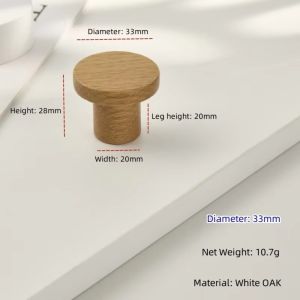 COMEMECO L Shaped Cabinet Pull Oak Walnut Minimalist Wooden Knob Elegant Solid Wood Bar Handle