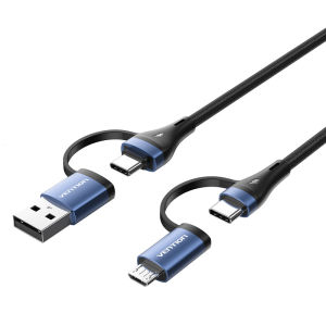 Vention Kabel Data 4in 1  USB A to Type C Micro 100W 5A Fast Charging - CTL