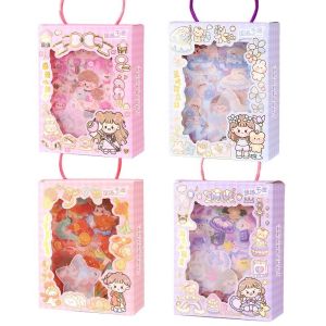 DREAMToy STICKER GIFT BOX Stiker Gadis Kartun Stiker Motif Kartun Lucu Anti Air Kemasan Acak Warna Acak kotak kado yang indah