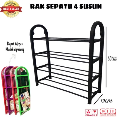 ( BISA COD ) PROMO RAK SEPATU 4 SUSUN / RAK SEPATU 4 TINGKAT / RAK SEPATU MURAH / RAK SEPATU PLASTIK / RAK SEPATU BAGUS / RAK SEPATU SERBAGUNA / RAK PENYIMPANAN SEPATU SENDAL / RAK PENYIMPANAN SERBAGUNA / RAK SEPATU PORTABLE BISA LEPAS PASANG