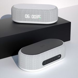 ZYJC Durable Wireless Charger Multifunctional 15W Alarm Clock 4 In 1 With Time/Temperature Display Fast Charging Dock Station Bedroom