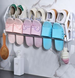 Furniture Wall Mounted Shoe Organizer Slippers Rack Kitchen Organizer Hanging Rack
