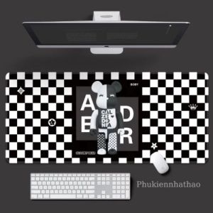 Lót chuột máy tính laptop cỡ lớn 80x30cm dày dặn nhấtpad chuột chuyên game chống trơn trượt siêu bền siêu rẻbearbrick