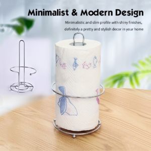 Stainless Steel Kitchen Roll Paper Towel Holder Stand Rack Storage Tissue Shelf