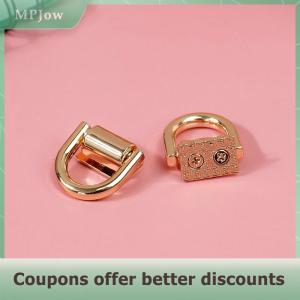【MPJow】 2Pcs D Ring Bag Side Clip Buckles Screw Handbag Chain Handles Connector Hanger