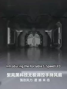 Handheld Mini Fan Small 100-wind-speeds turbo mini fan rechargeable Super-mute High-wind Portable