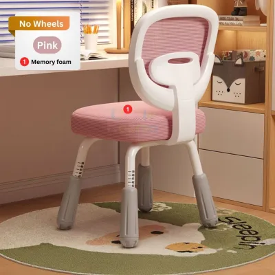 Ready Stock Kids Ergonomic Study Chair Height Adjustable 360° Swivel WithWithout Wheels Footrest