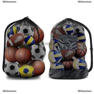 [COD] Millennium Lưới bóng đá bóng túi thêm lớn dây kéo bóng rổ lưu trữ túi với dây kéo túi bóng chuyền bóng đá Net Gói phòng tập thể dục Túi