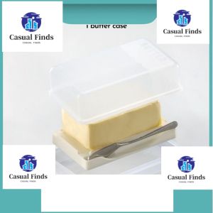 Transparent Butter Case Storage Container Holder FREE Butter Knife MICROWAVABLE
