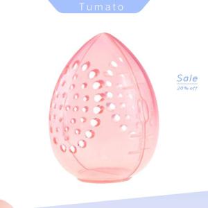 Tumato กล่องเก็บไข่เครื่องสำอาง1ชิ้นกล่องเก็บฟองน้ำแต่งหน้าที่วางพัฟเครื่องสำอางที่มีช่องระบายน้ำสำหรับเครื่องสำอาง