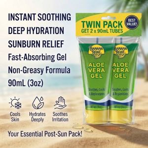 Banana Boat Aloe Vera Gel 90ml After Sun Soothing Cooling Moisturizer Relief Sunburn Peeling Treatment Travel Size