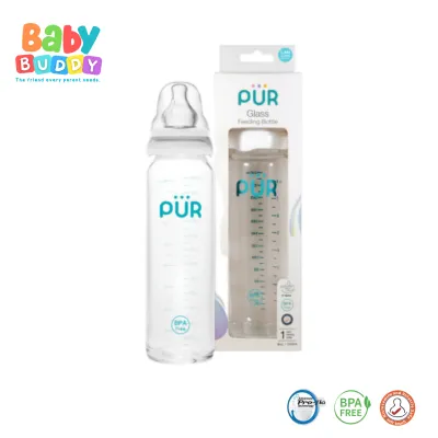 Pur 8oz Tempered Glass Feeding Bottle (Anti-Colic Bottles)
