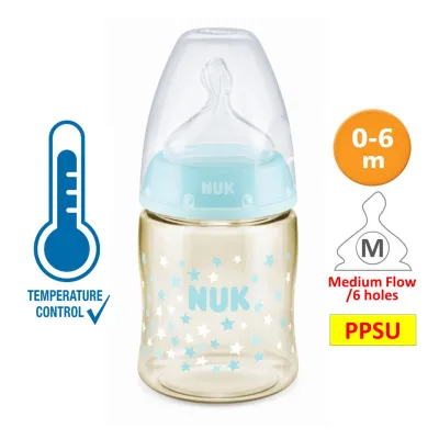 NUK Premium Choice+ PPSU Temperature Control Bottle 5oz 150ml/ 10oz 300ml Leak-Proof BPA Free