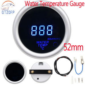 2 52MM Car Digital Blue LED Water Temperature Gauge 40~150℃ Celsius With 32MM Water Temp Joint Pipe Sensor Adapter 1/8NPT Car gauge car meter with sensor
