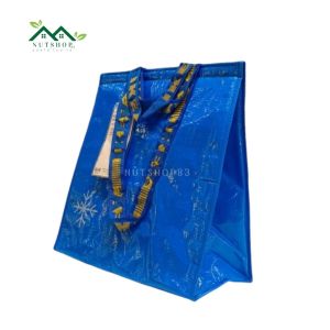 IKEA กระเป๋าเก็บความเย็น สีน้ำเงิน 38x40 ซม. Cool Bag เก็บความเย็นได้นานถึง 2-4 ชม.