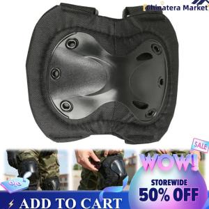 【Chinatera】 4pcs Protective Gear Knee Pads Elbow Pads Professional Skate Protective Pad Outdoor Sports Safety Gear for Airsoft Paintball Outdoor Sports
