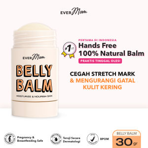 Evermom Natural Belly Balm Hands Free Mess Free - Krim Cegah Stretch Mark & Melembapkan Perut Ibu Hamil [BPOM]