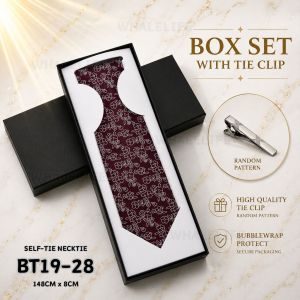 8CM * Premium Self-tie Necktie Casual Tie Wedding Office Luxury Hand Made Polyester Necktie Box Set