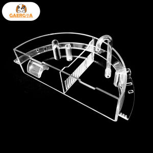 Gaergaa พิพิธภัณฑ์สัตว์น้ำกล่องกรองภายนอกอะคริลิคภายนอกแขวนเครื่องกรองน้ำสำหรับรอบตู้ปลาอุปกรณ์เสริมสำหรับพิพิธภัณฑ์สัตว์น้ำรอบ Fปร่างถังกรองกล่องภายนอกแขวนเครื่องกรองน้ำอะคริลิค