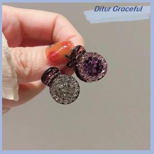 Ditur 2 4pcs Mini Round Rhinestone Hair Claw Retro Zircon Women Girls Claw Clip Small Hairpins Hair Crabs Girls Hair Accessories 