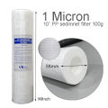 Water Filter 10" PP Sediment Filter 1 Micron Replacement Refill Cartridge. 