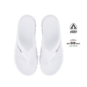 Aerostreet 39-44 Triton Putih - Sandal Sendal Jepit Casual Pria Wanita Aero Street ADBAA