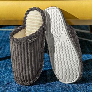 Free Shipping Bow-Knot Cotton Slippers For Women And Men Winter CoupleS Home Slippers Non-Slip Fluffy Warm And Suitable For Indoor Use With A Corduroy Lining
